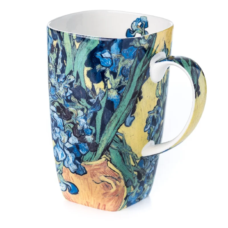 Designer porcelain espresso cups-Van Gogh Irises Grande Mug