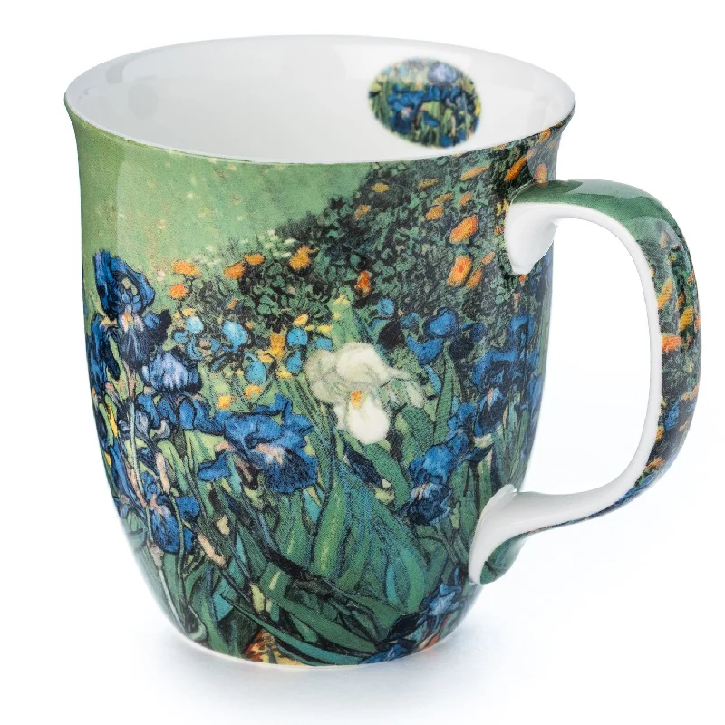 Elegant hand-blown glass cups-Van Gogh Irises Java Mug