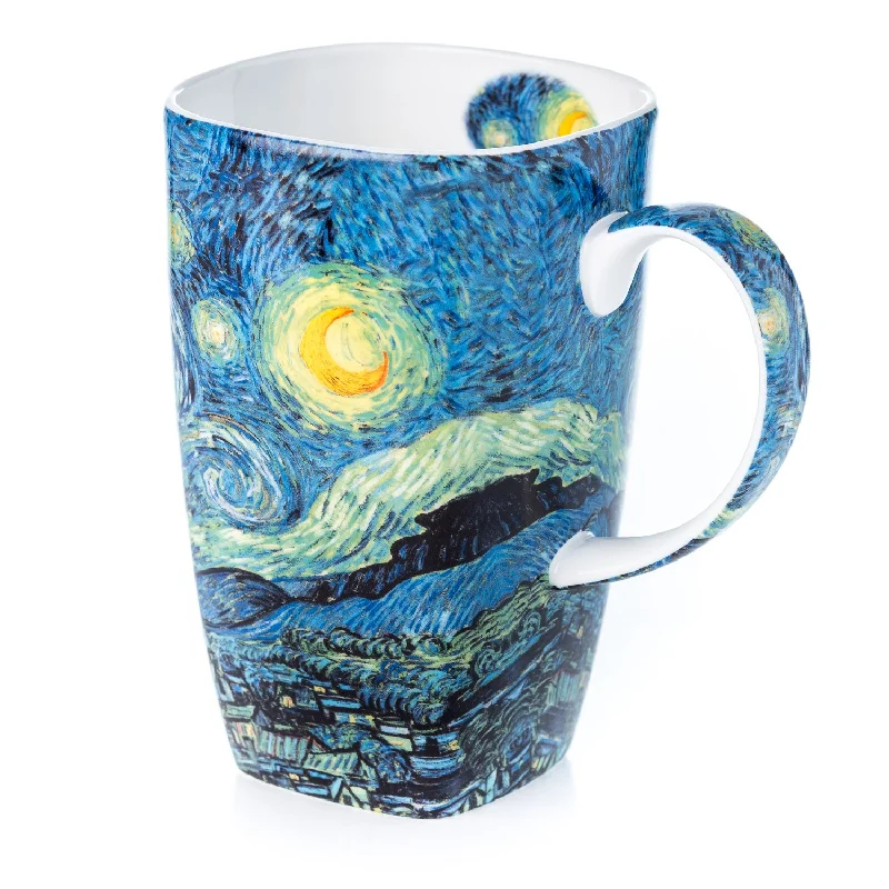 Luxury gold-rimmed coffee mugs-Van Gogh Starry Night Grande Mug