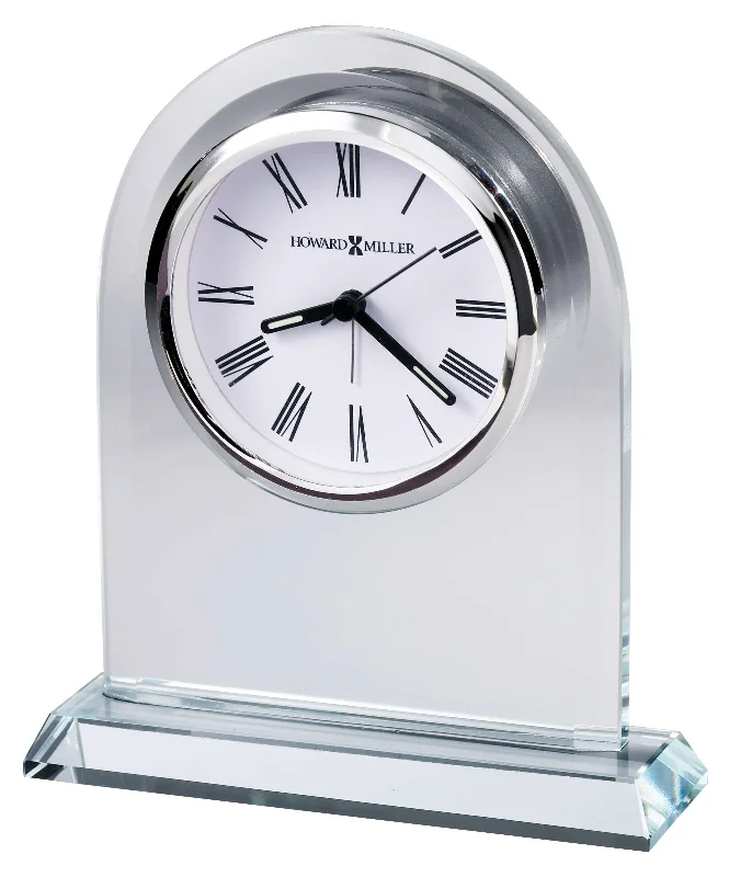 Elegant etched glass vases-Vesta Tabletop Clock