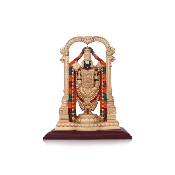 Designer wooden accent shelves-Balaji Murti - 9 Inches | Tirupati Balaji Idol/ Resin Balaji Statue for Pooja/ Assorted Design