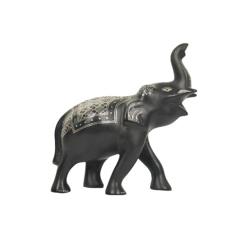 Luxury porcelain flower vases-Bidriware Bidri Elephant