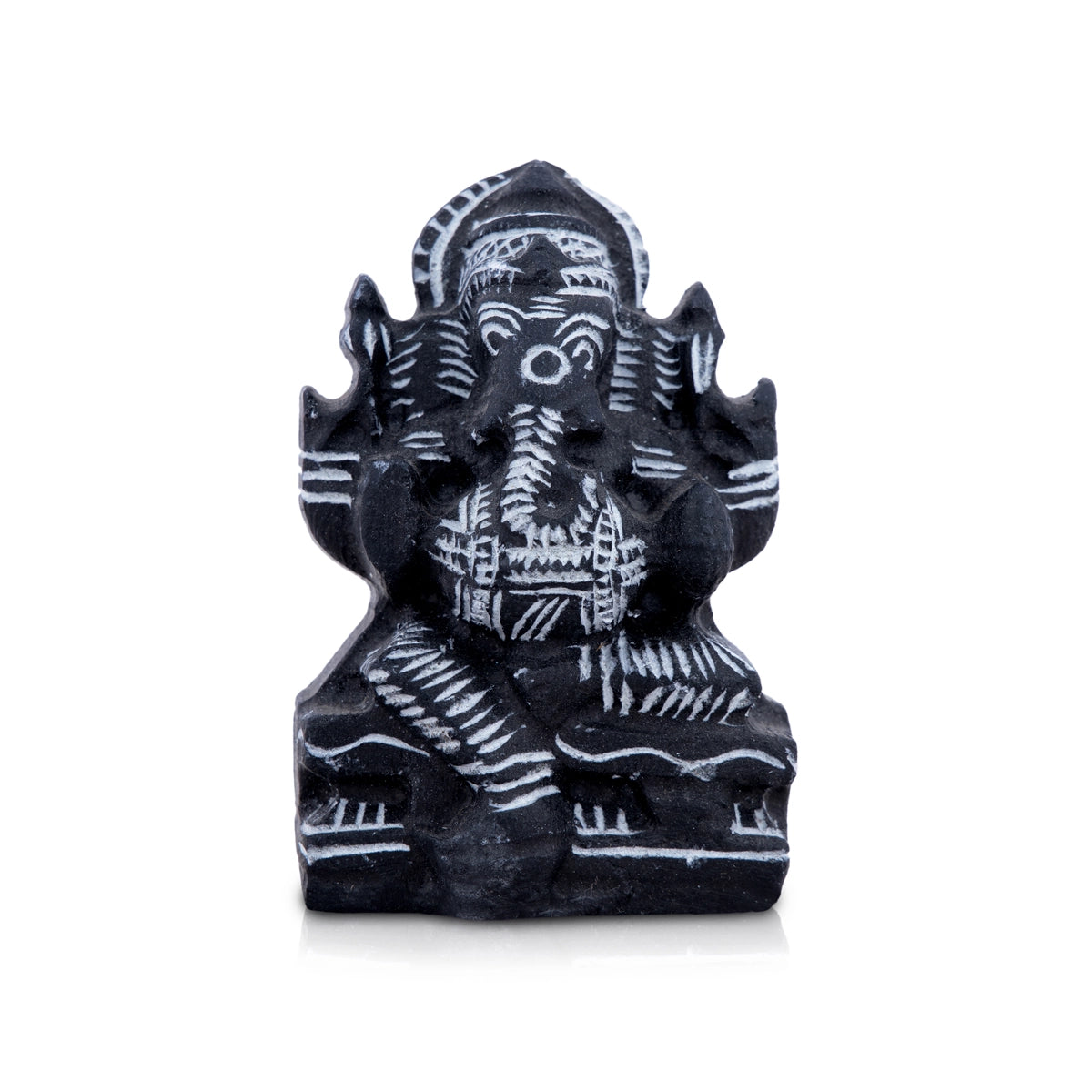 Luxury crystal table lamps-Ganesh Murti - 2.5 x 2 Inches | Soft Stone Ganapati Murti/ Vinayagar Idol for Pooja