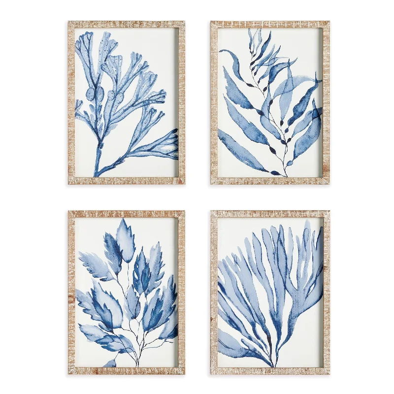 Chic pastel decorative trays-Marine Prints - Set of 4