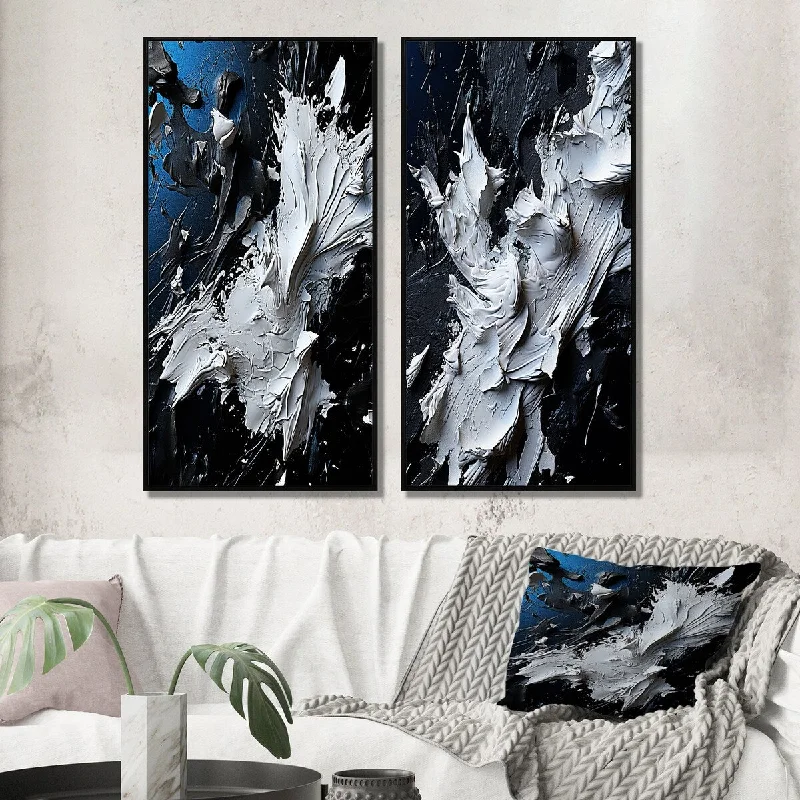 Designer accent chairs for homes-Designart "Abstract River Of Euphoria I" Abstract Painting Wall Art Décor - Modern Gallery Wall Set For Home Decor