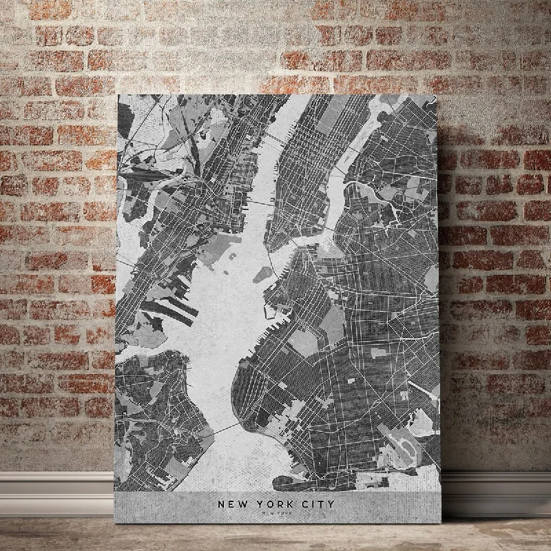 Vintage retro throw rugs-Grayscale New York City