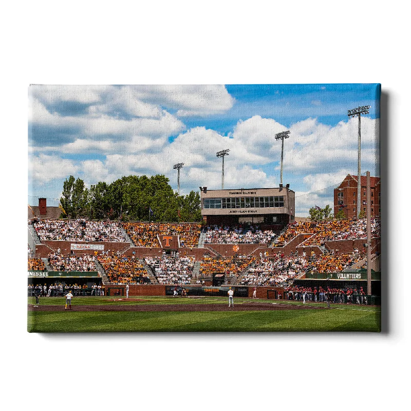 Elegant gold-framed wall art-Tennessee Volunteers - Checkered Lindsey Nelson Stadium