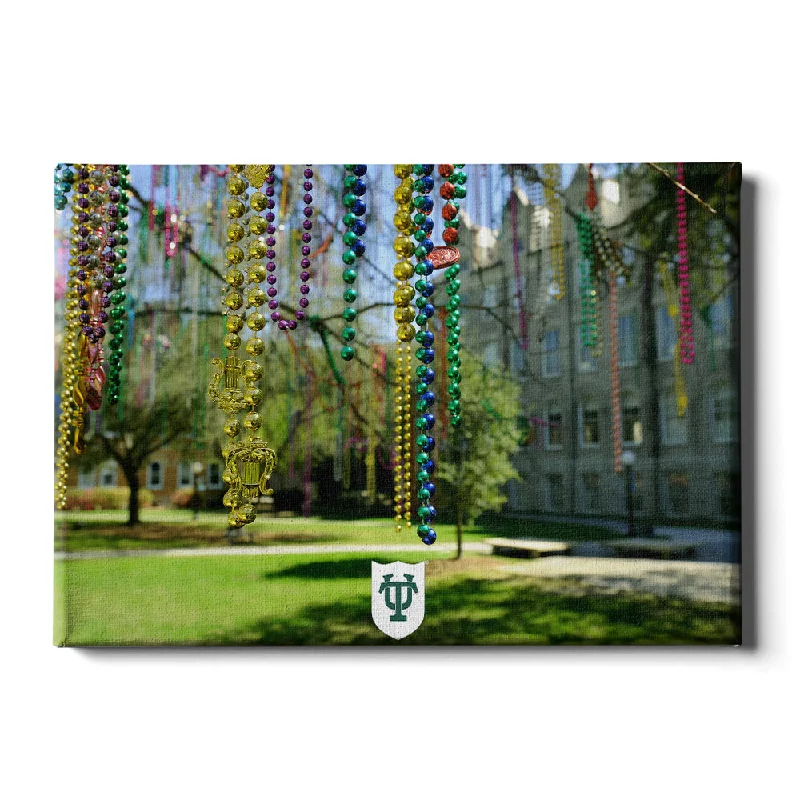 Chic metallic finish mirrors-Tulane  Green Wave - Tulane Beads