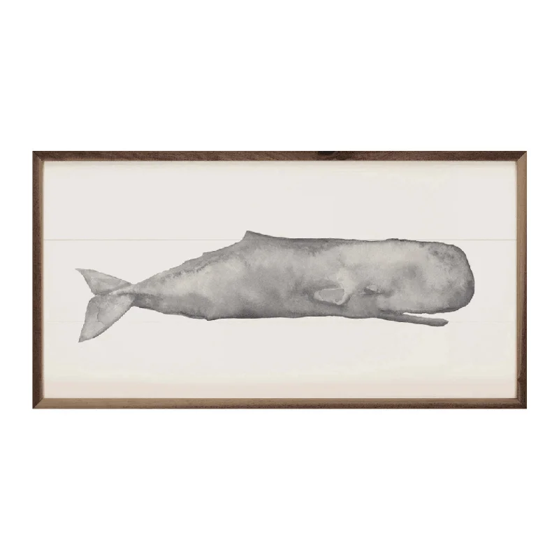 Affordable velvet throw blankets-Watercolor Sperm Whale Painting By Emily Wood