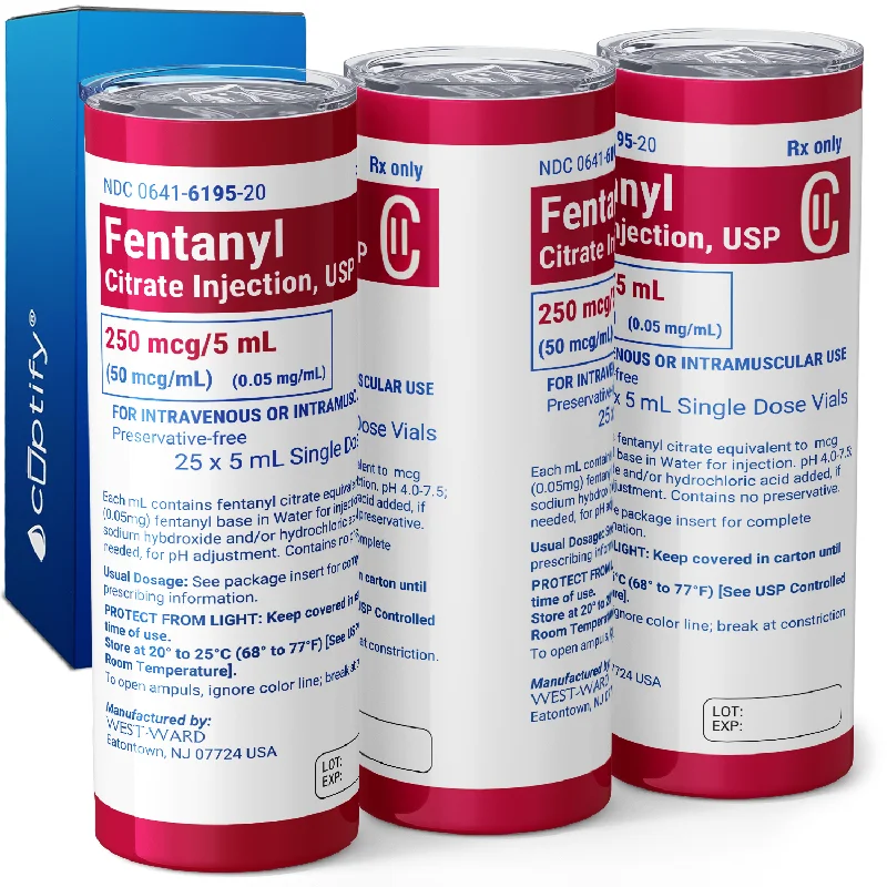 Trendy oversized ceramic tumblers-Fentanyl Citrate Injection 20oz Skinny Tumbler