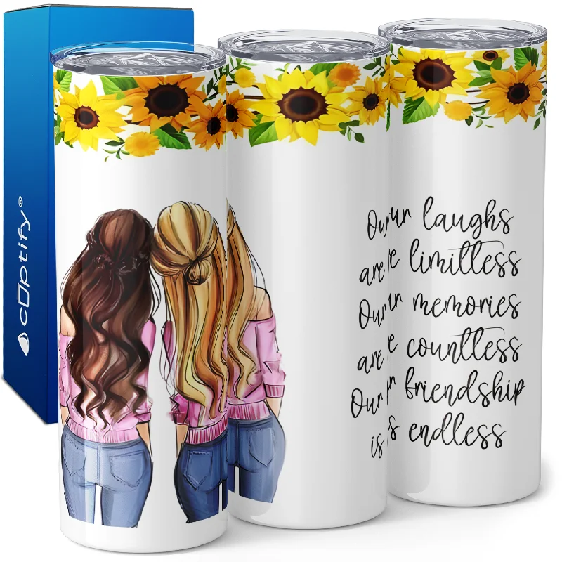 Elegant etched glass tumblers-Our Laughs are Limitless 20oz Skinny Tumbler